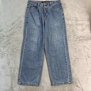 Southpole Authentic Collection Jeans Mens 36x31 Light Wash Baggy Wide Leg Y2K